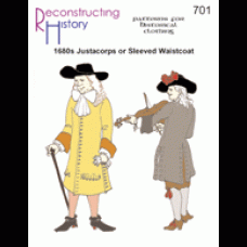 Coat 1670-1680s Justacorps or Sleeved Waistcoat Pattern